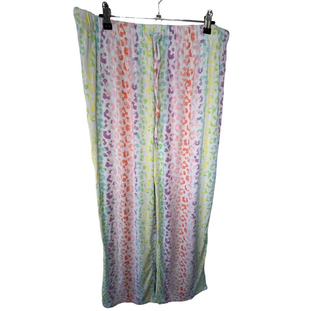 NWT Harlow&Rose Rainbow Cheetah Print Lightweight Lounge/Pajama Pants